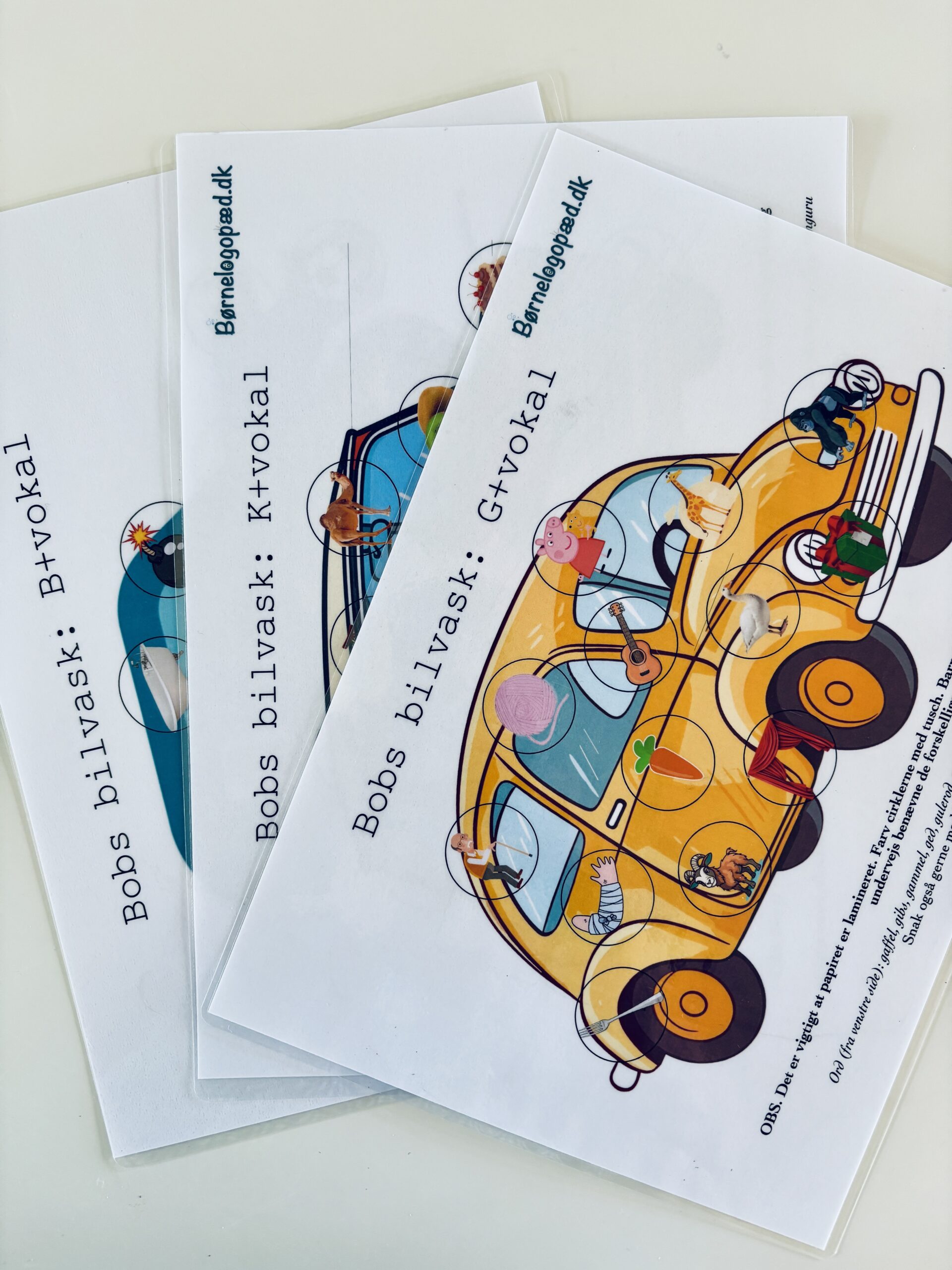 Bobs bilvask: Træning af /f/ og /v/