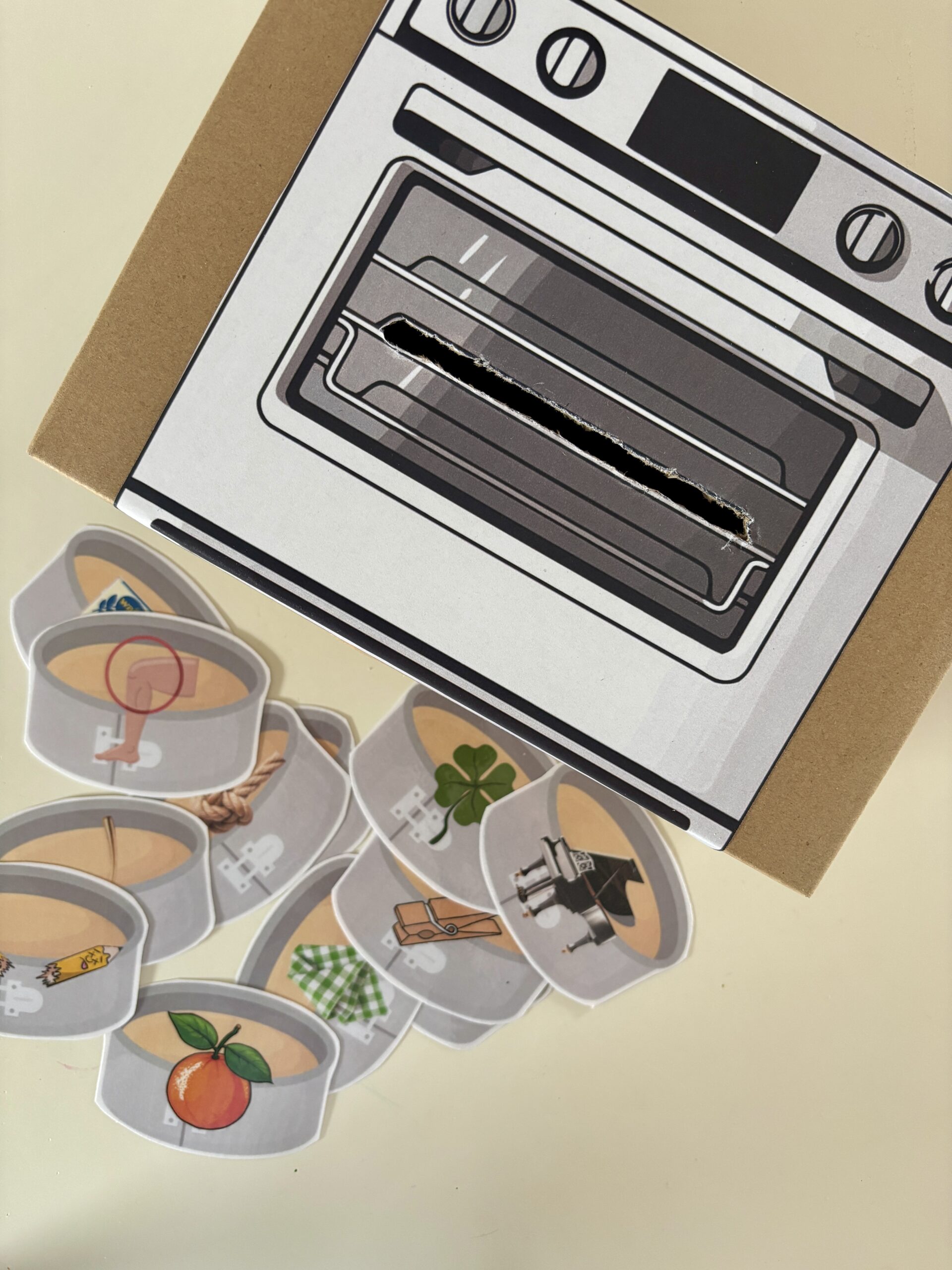 Sæt kagen i ovnen: Træning af k+vokal, kr-, kl- og kn-