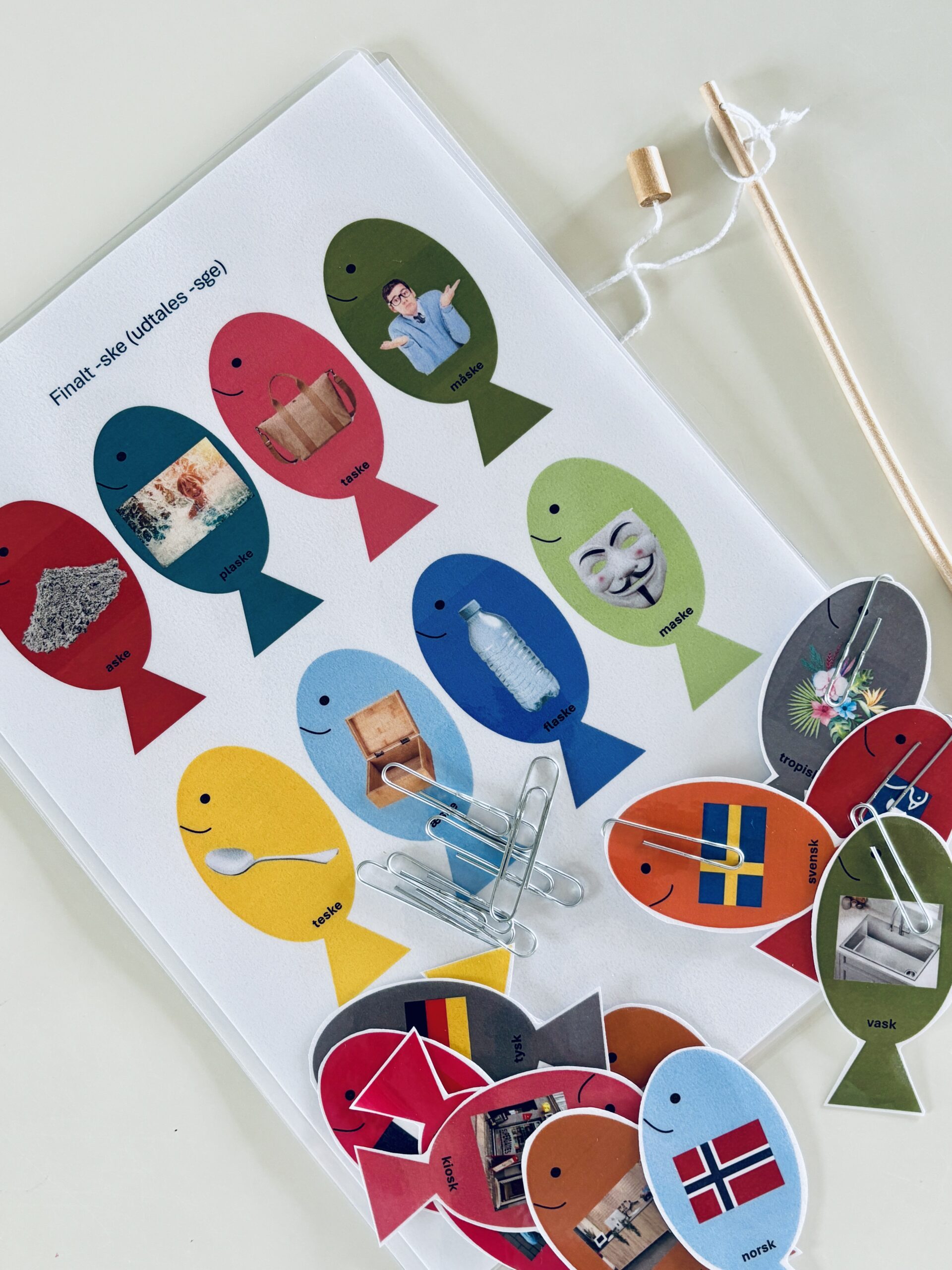 Fang en fisk: Træning og automatisering af svære finale lyde (-ske, -sk, -ks, -ks-)