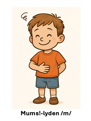 Lydkort: Mums!-lyden /m/