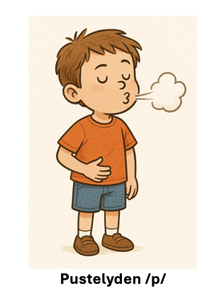 Lydkort: Pustelyd /p/