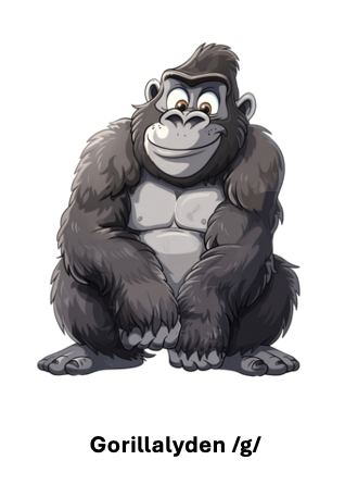 Lydkort: Gorillalyd /g/