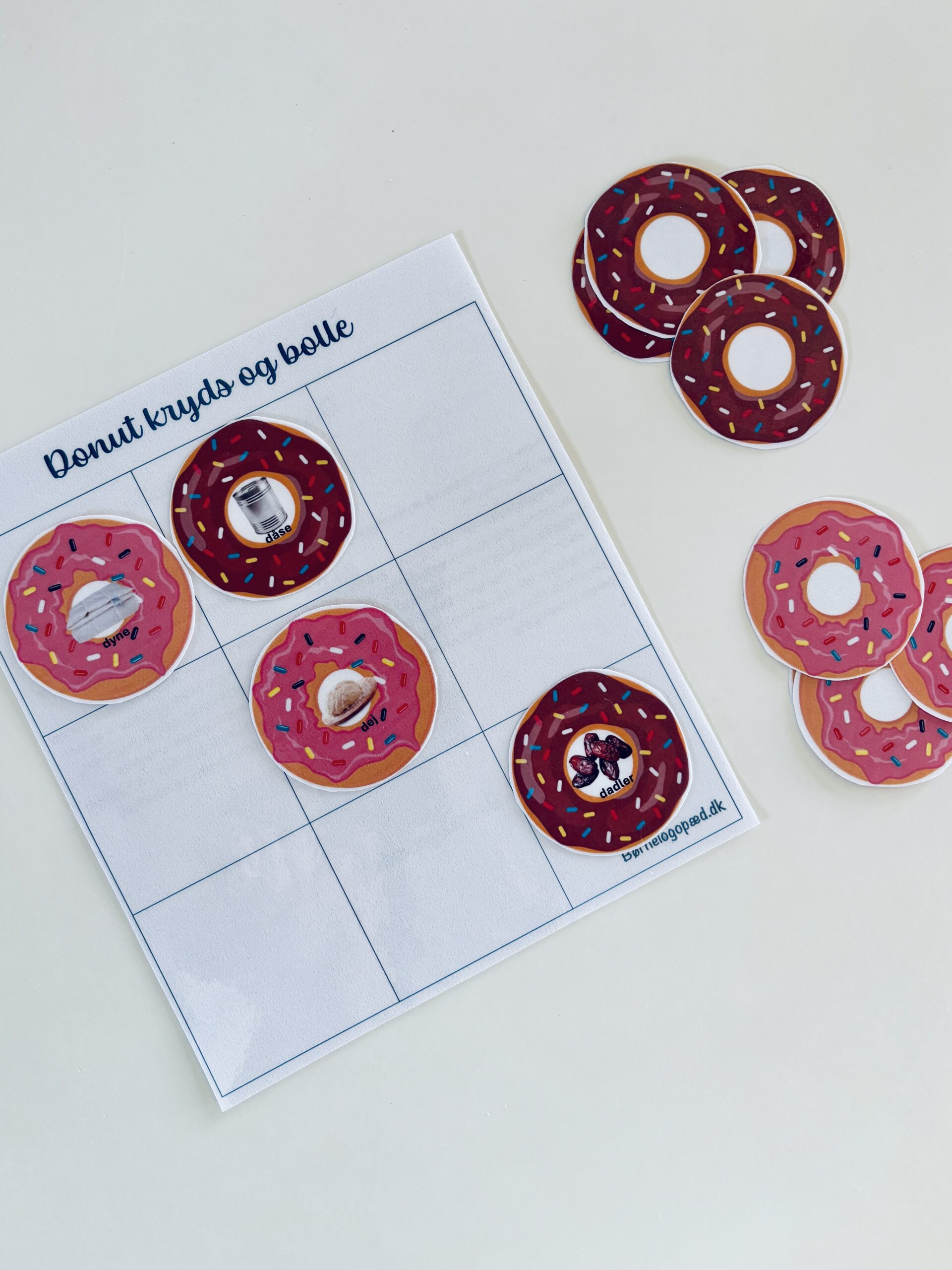 Donut Kryds & Bolle: Træning af /p/-lyd og /p/-klynger