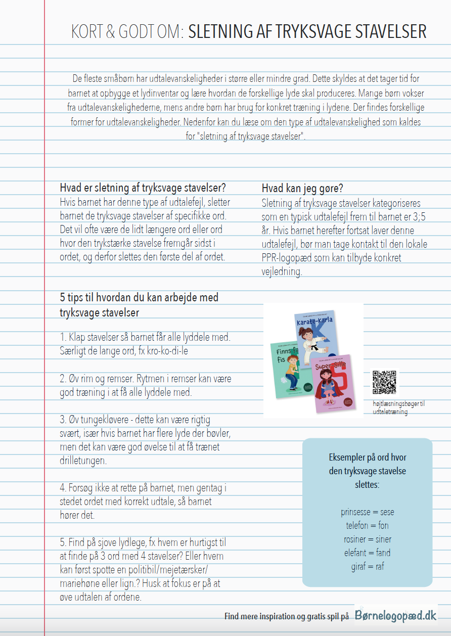 Infoark: Tryksvage stavelser