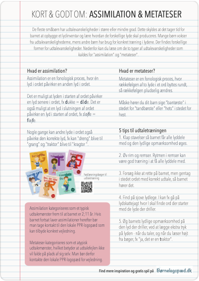 Infoark: Assimilation og metateser