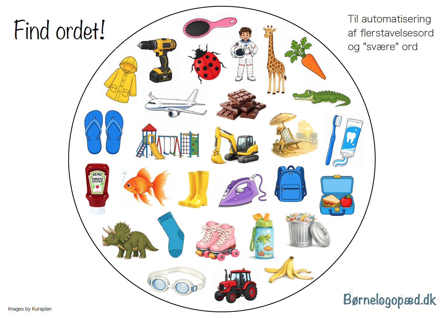 Find ordet! Træning af /t d/-lyd og ordforråd