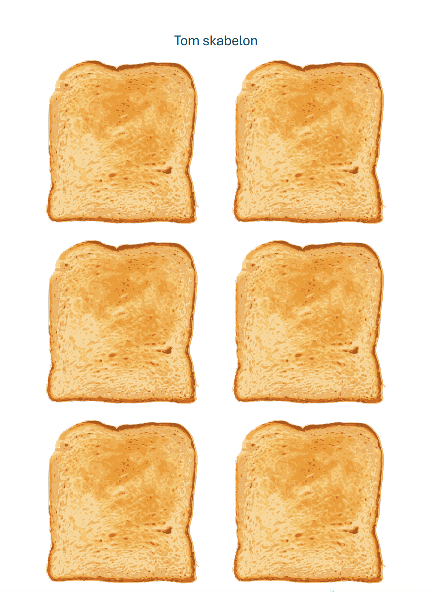 Tom skabelon: Toastspil