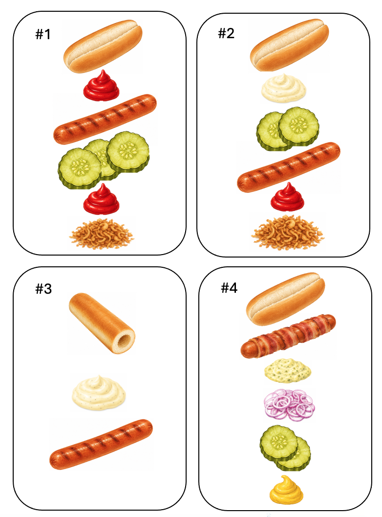 Byg en hotdog: Træning af sætningsdannelse og sprogforståelse