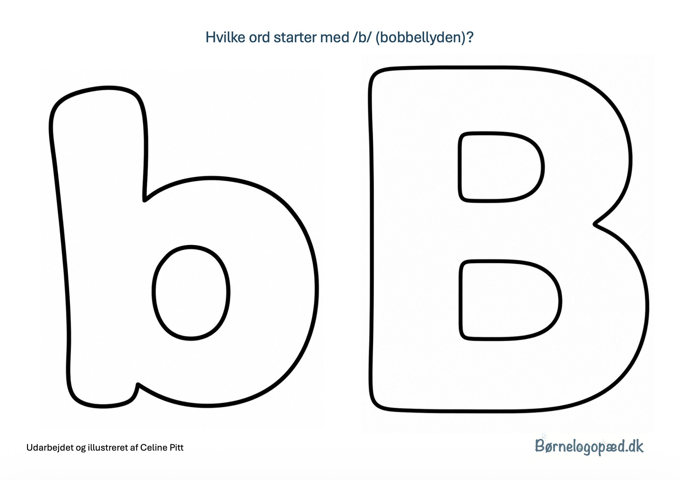 Hvilke ord starter med /m b p/? Træning af lyd- og bogstavkendskab